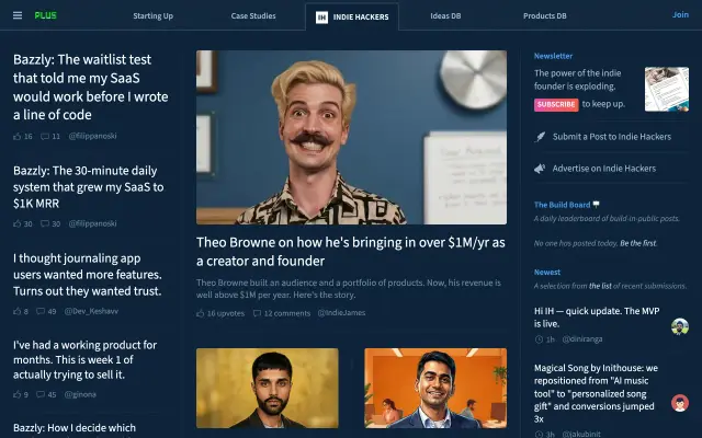 Indie Hackers preview