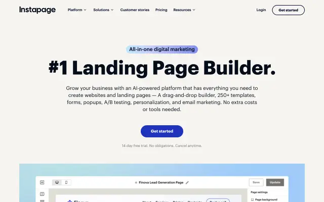 Instapage preview