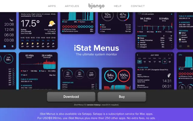 iStat Menus preview