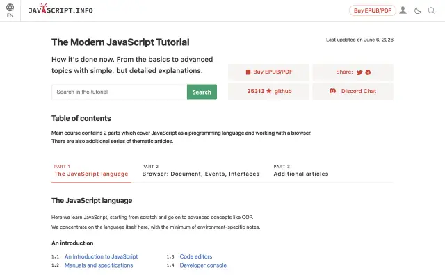 JavaScript.info preview