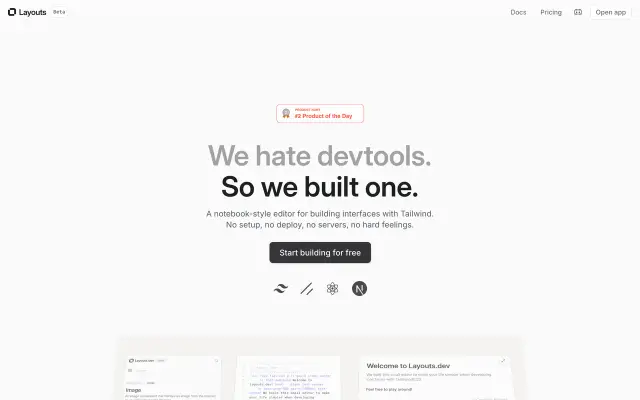 Layouts.dev preview