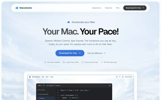 Maccelerate preview