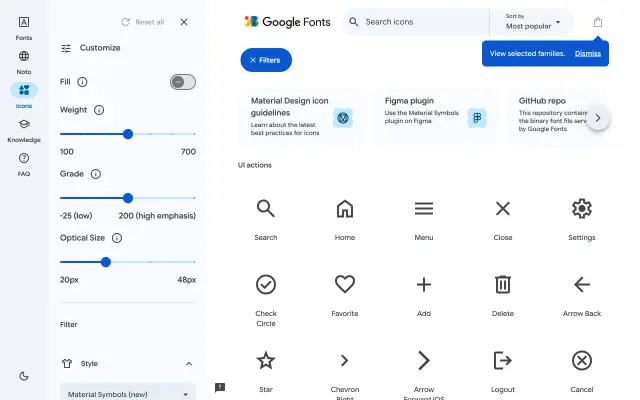 Material Symbols preview