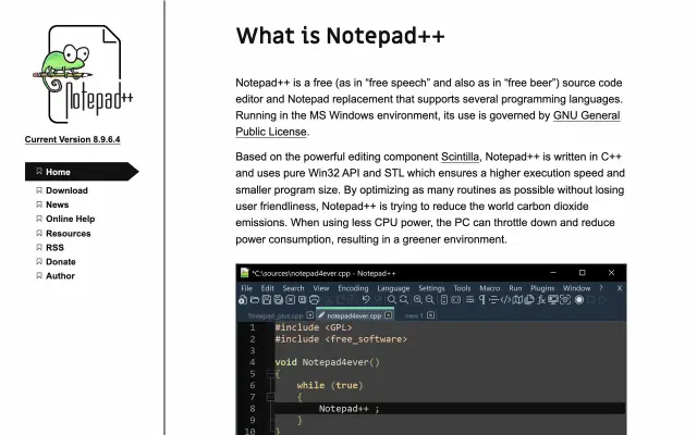 Notepad++ preview