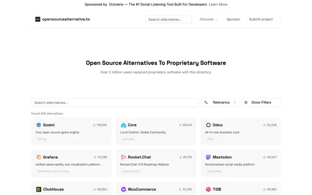 Open Source Alternative preview