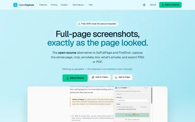 OpenCapture preview