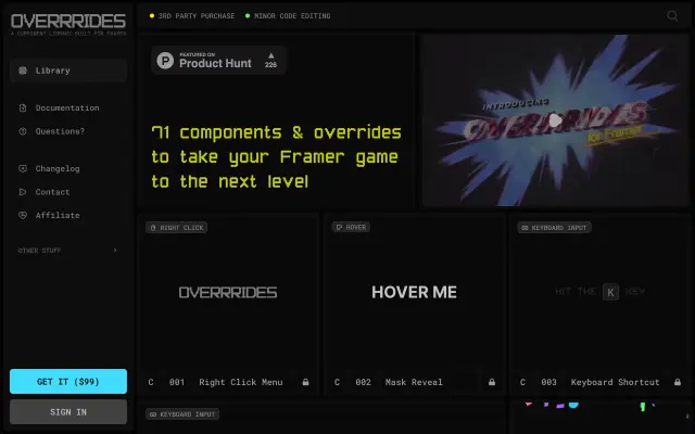 Overrrides preview