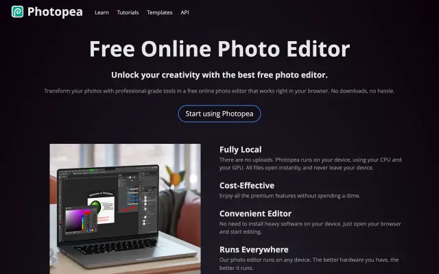 Photopea preview