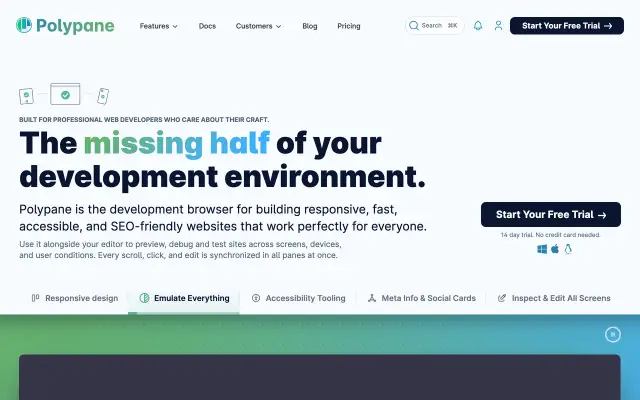 Polypane preview