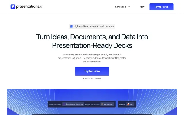 Presentations.AI preview