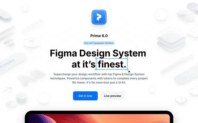 Prime Design System Kit preview