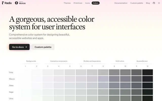 Radix Colors preview