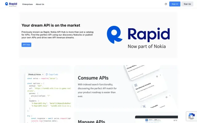 RapidAPI preview