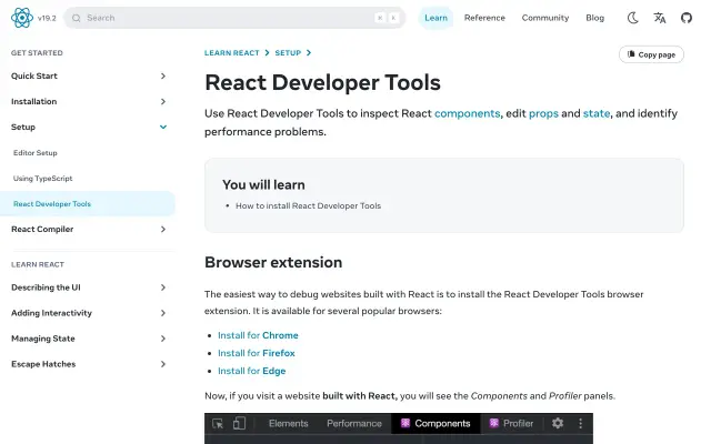 React Developer Tools preview