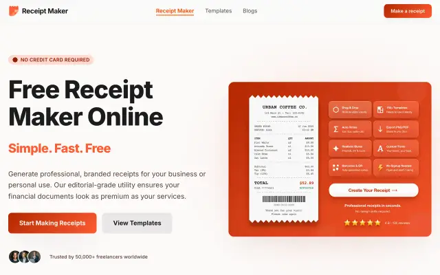 Receipt Maker preview