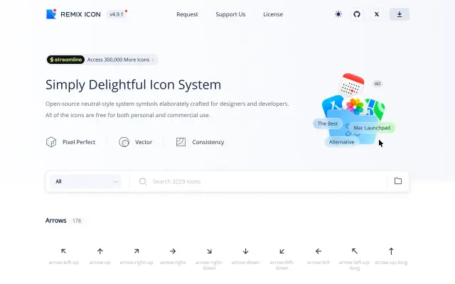 Remix Icon preview