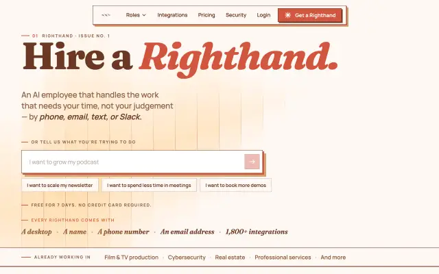 Righthand preview