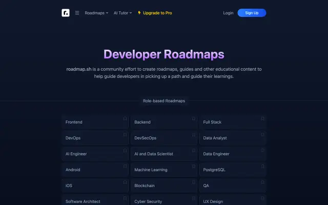 Roadmap.sh preview