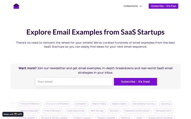 SaaS Emails preview