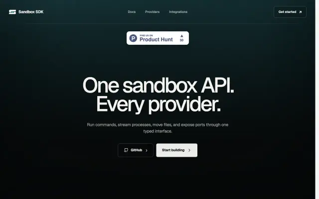 Sandbox SDK preview