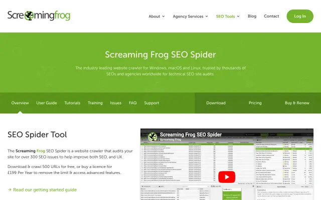 Screaming Frog preview