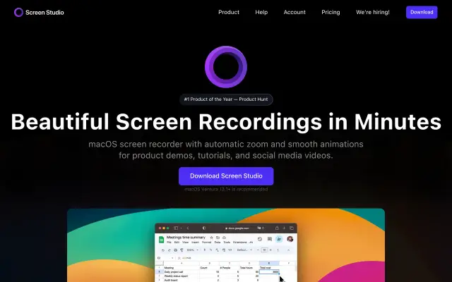 Screen Studio preview