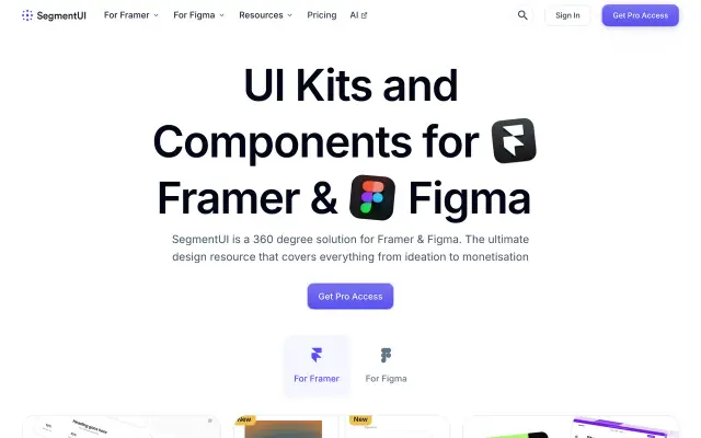 Segment UI preview