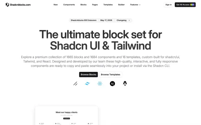 Shadcnblocks preview