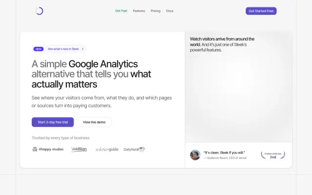 Sleek Analytics preview