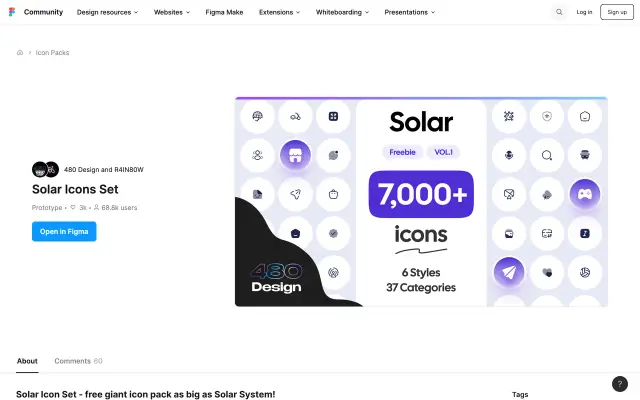 Solar Icons preview
