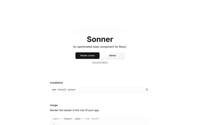 Sonner preview