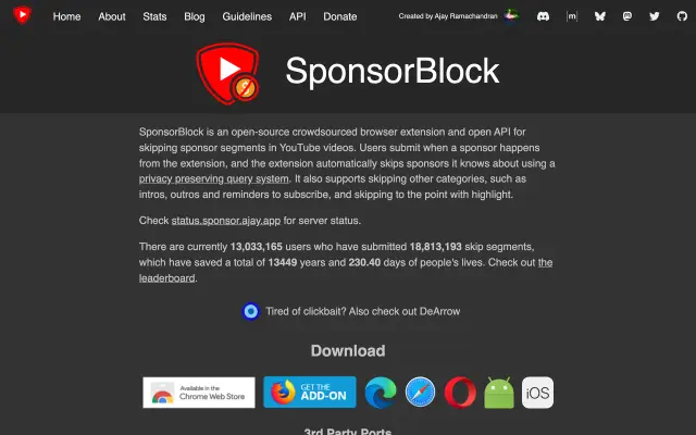 SponsorBlock preview