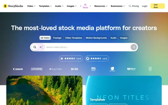 Storyblocks preview