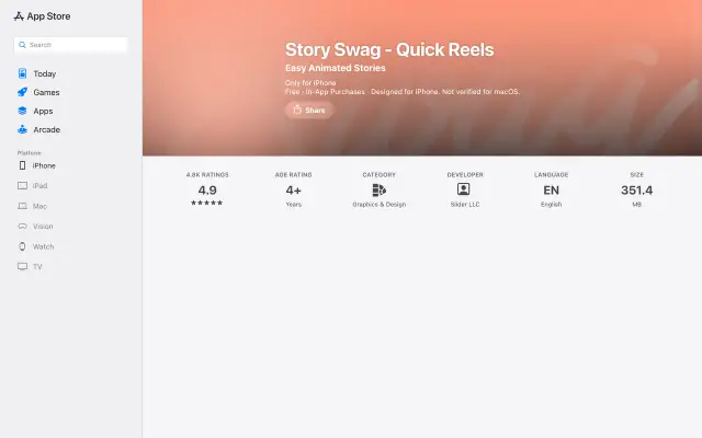 StorySwag preview