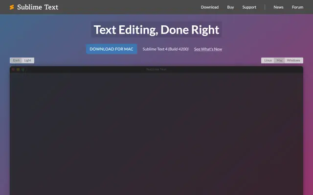 Sublime Text preview