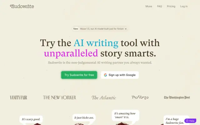 Sudowrite preview