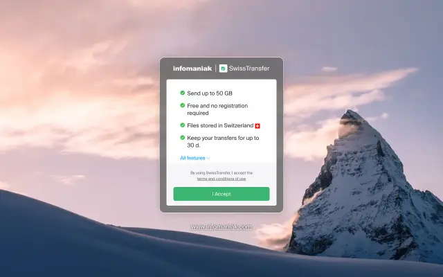 SwissTransfer preview