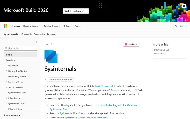 Sysinternals preview