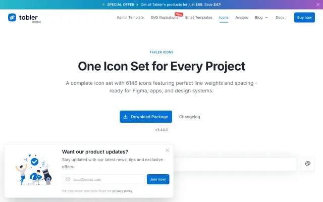 Tabler Icons preview