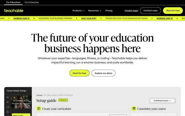 Teachable preview