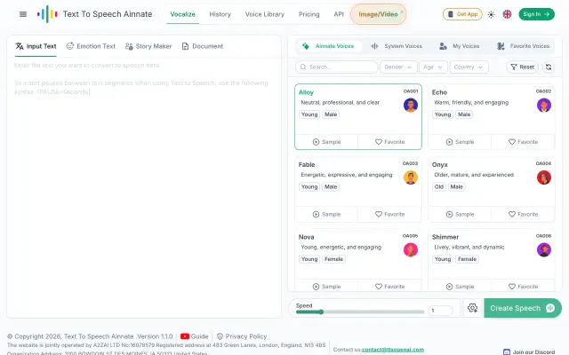Text To Speech preview