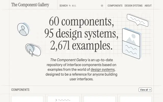The Component Gallery preview