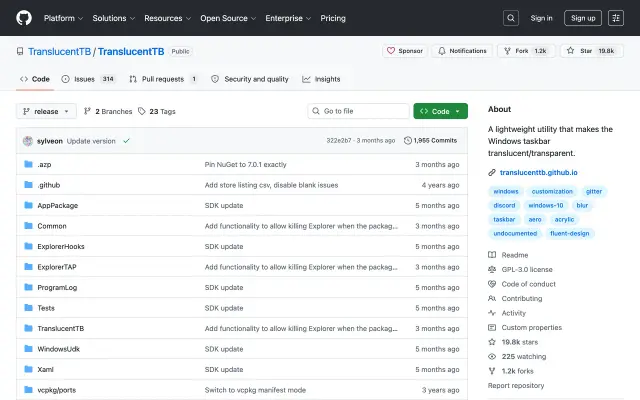 TranslucentTB preview