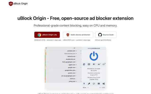 uBlock Origin preview