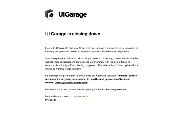 UI Garage preview