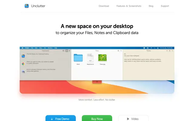 Unclutter preview