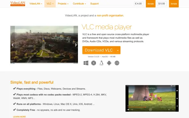 VLC preview
