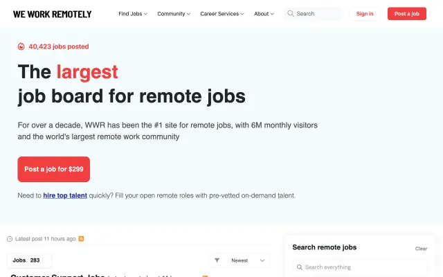 We Work Remotely preview
