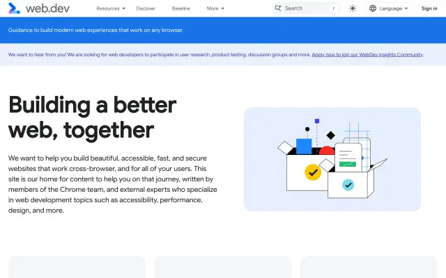 web.dev preview