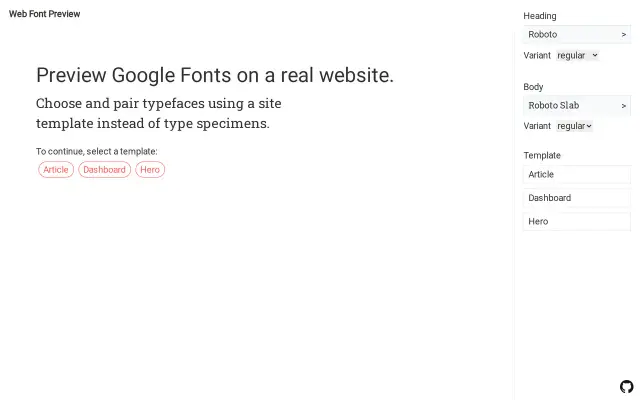 Web Font Preview preview
